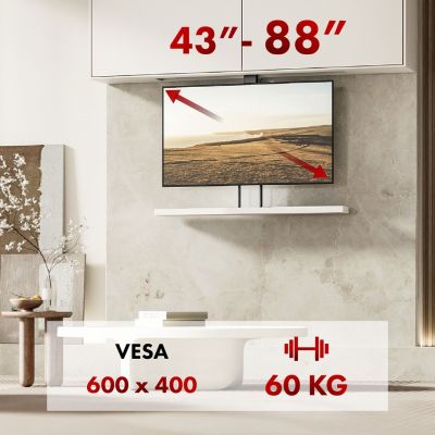 25. MACLEAN UCHWYT ELEKTRYCZNY SUFITOWO-PODŁOGOWY, WYSUWANY, 43''-88'', VESA 600X400, MAX 60KG, 100-240V AC,50/60HZ; MC-125