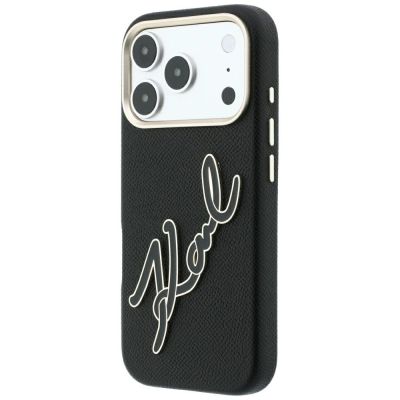 2. Etui Karl Lagerfeld Smooth Big Resin Signature Logo na iPhone 18 Pro / 17 Pro - czarne