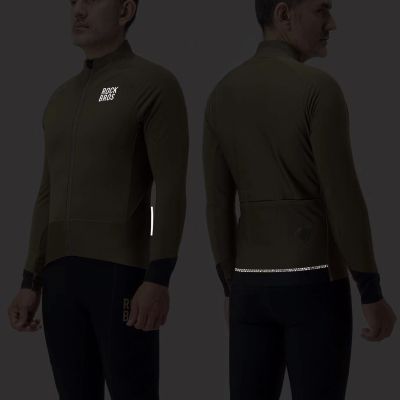 5. Kurtka rowerowa Rockbros YDWT014 zimowa polarowa dwuwarstwowa rozmiar L - zielona