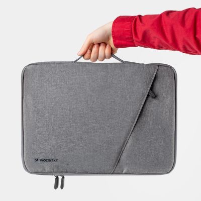 4. Torba na laptop Wozinsky WTNP-15G 15.6" z chowaną rączką - szara