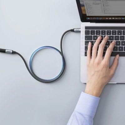9. Kabel Ugreen US372 80810 USB-C - USB-C PD QC 100W 5A 10Gbps 0.5m - szary