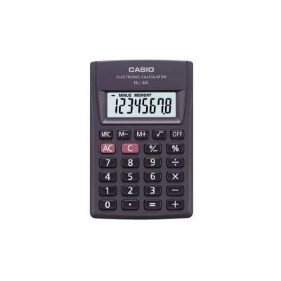 CASIO Kalkulator kieszonkowy HL-4A-B 8-cyfrowy 56x87mm czarny