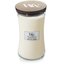 Świeca duża WHITE TEA & JASMINE WOODWICK