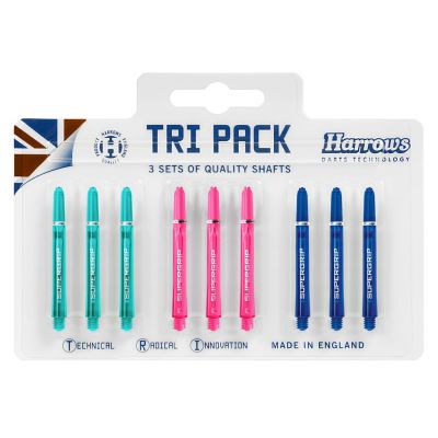 3. Shafty Harrows TRI PACK Supergrip 3x3 kolorowe