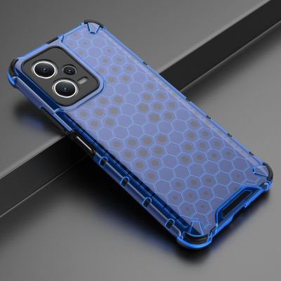 3. Honeycomb etui do Xiaomi Redmi Note 12 5G / Poco X5 5G pancerny hybrydowy pokrowiec niebieskie