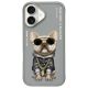 Etui Nimmy Glasses Cool Dog na iPhone 16 - szare