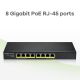 14. Switch Zyxel GS1915-8EP 8p PoE (PoE+: 8;) 60W Managed Gigabit