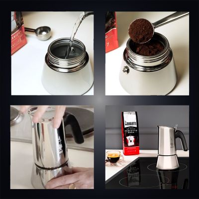 4. Bialetti Venus box Kawiarka moka 0,2 l Srebrny