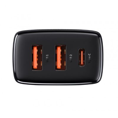 7. BASEUS ŁADOWARKA SIECIOWA 2XUSB, USB-C (CZARNA)