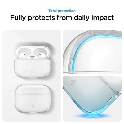 10. Etui Spigen Liquid Crystal na AirPods Pro 3 - przezroczyste