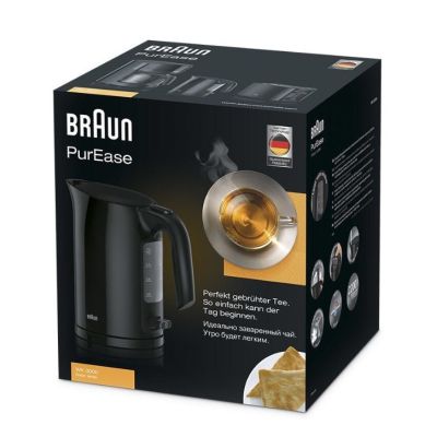 3. Braun WK 3000 BK czajnik elektryczny 1 l Czarny 2200 W