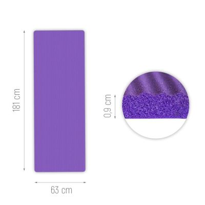 17. Wozinsky mata do ćwiczeń 181 x 63 x 0,9 cm gruba mata gimnastyczna do jogi czarna