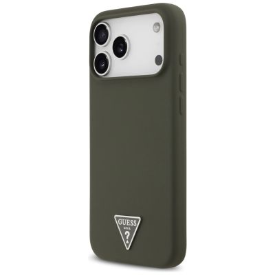 2. Etui Guess Silicone Triangle Logo MagSafe na iPhone 17 Pro Max - zielone
