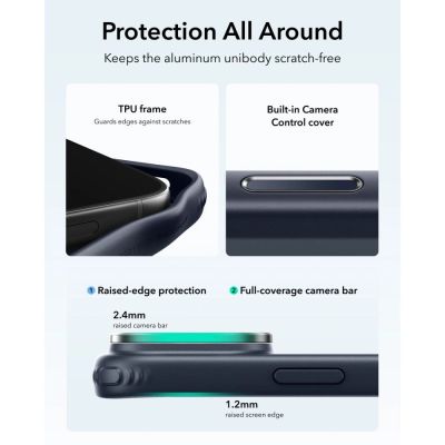 5. Etui ESR Classic Hybrid Kickstand MagSafe na iPhone 18 Pro / 17 Pro - granatowe