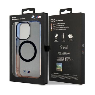 8. Etui BMW Gradient Bumper MagSafe na iPhone 15 Pro Max - szare
