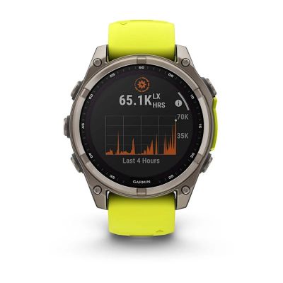 2. Zegarek Garmin Fenix 8 Solar Sapphire Żółty