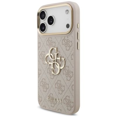 2. Etui Guess 4G Big 4G Classic Logo Big Strap Metal Buttons na iPhone 18 Pro / 17 Pro - różowe