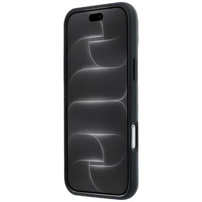 5. Etui Mercedes Leather Semi Wrap with Iconic Line MagSafe na iPhone 18 Pro / 17 Pro - ciemnoszare
