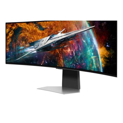 4. Samsung G95SC monitor komputerowy 124,5 cm (49") 5120 x 1440 px Dual QHD OLED Srebrny