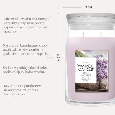 3. Świeca duża DRIED LAVENDER & OAK YANKEE