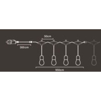 40. GIRLANDA OGRODOWA PARTY LIGHT 20LED