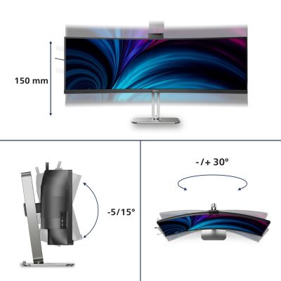 13. Philips 5000 series 49B2U5900CH/00 monitor komputerowy 124 cm (48.8") 5120 x 1440 px Dual QHD LCD Czarny