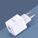 6. Ładowarka sieciowa GaN 33W PPS USB C/USB Dudao A13Pro - biała