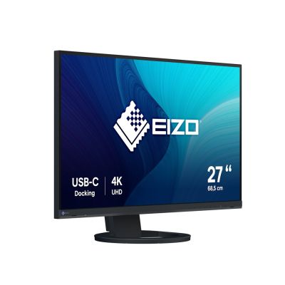 4. Monitor EIZO FlexScan EV2740S-BK - monitor LCD IPS 27", 4K UHD 3840 x 2160 (16:9), złącza USB-C (czarny)
