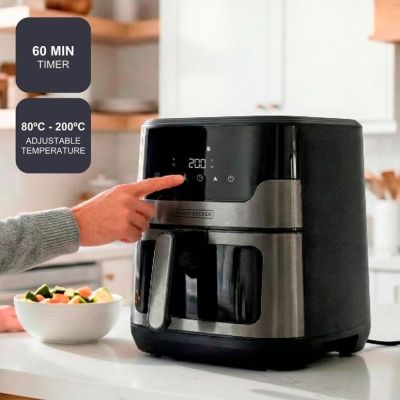 4. Frytownica beztłuszczowa Black+Decker BXAF8001E 1700W | 8l