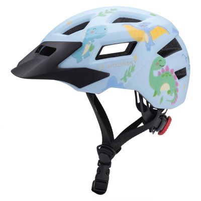 2. Kask rowerowy dziecięcy MTB Wozinsky z odpinanym daszkiem 48-52 cm - jasnoniebieski