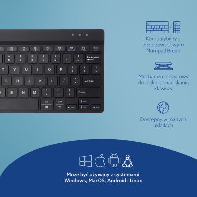 21. Klawiatura R-Go Compact Break - tastatur - multie
