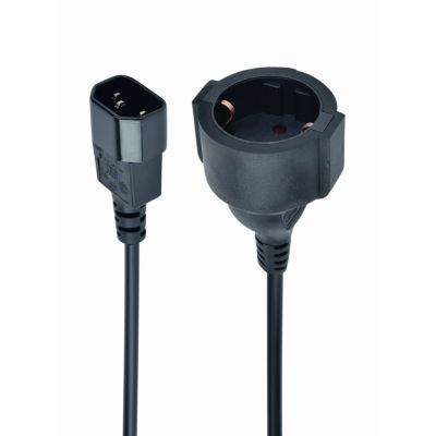 2. Adapter GEMBIRD PC-SFC14M-01 (C14 / IEC C14 / IEC 320 C14 M - Schuko, Shuko F; 0,15m; kolor czarny)