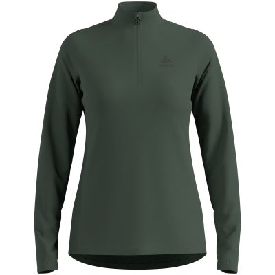 4. Bluza bez kaptura rozpinana Odlo Mid layer 1/2 zip ESSENTIAL LIGHT zielona