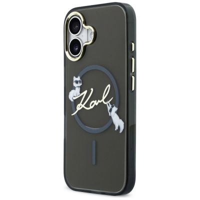 2. Etui Karl Lagerfeld IML Choupettes Karl  Script Logo MagSafe na iPhone 17 - czarne