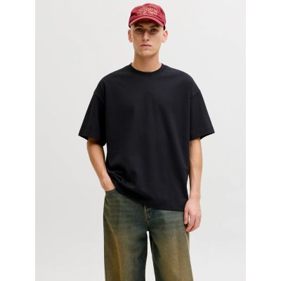 Jack&Jones męska koszulka t-shirt JJEBARRON TEE SS O-NECK NOOS 12298906 BLACK