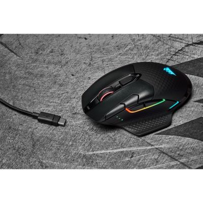 12. Bezprzewodowa mysz do gier Corsair Dark Core RGB PRO - czarna