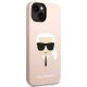 4. Etui Karl Lagerfeld Silicone Karl's Head MagSafe na iPhone 14 - jasnoróżowe