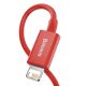 3. Baseus Superior kabel USB - Lightning 2,4 A 1 m czerwony (CALYS-A09)