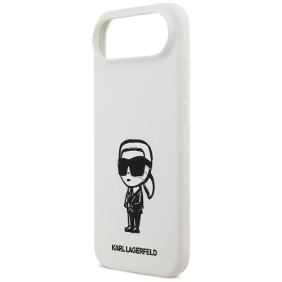 6. Etui Karl Lagerfeld Silicone Karl Sketch & Logo MagSafe na iPhone 17 Air - białe