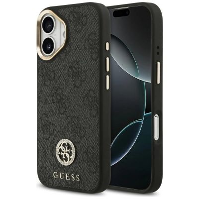 Etui Guess 4G Strass Logo MagSafe na iPhone 17 - czarne