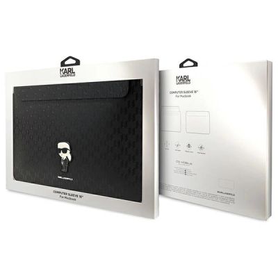 4. Pokrowiec Karl Lagerfeld Saffiano Monogram Ikonik na laptopa 16" - czarny