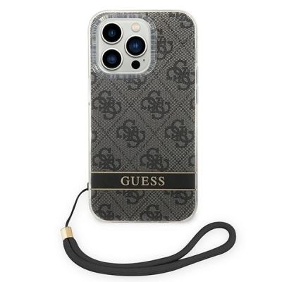 2. Etui Guess 4G Print Strap na iPhone 14 Pro - czarne