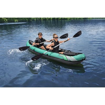 12. Bestway 65052 / 24 kajak sportowy 2 os. Czarny, Zielony, Szary, Miętowy Kopolimer akrylonitrylo-butadieno-styrenowy (ABS), Nylon, Poliester, Polipropylen (PP), Polichlorek winylu (PVC) Nadmuchiwany kajak