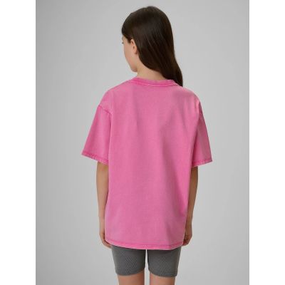 2. T-shirt bawełniany dziewczęcy 4F 4FJRSS26TTSHF3981-54S