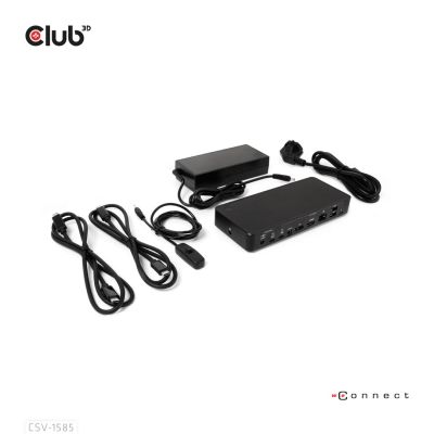 8. CLUB3D CSV-1585 przełącznik KVM Czarny