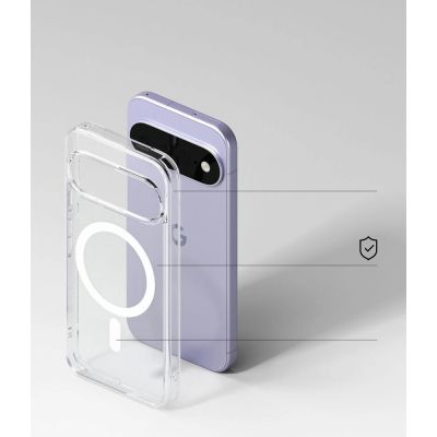 6. Etui Ringke Fusion Magnetic MagSafe na Google Pixel 11 - przezroczyste