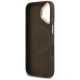 7. Etui Guess 4G Logo Plate MagSafe na iPhone 17 - brązowe