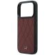 6. Etui Mercedes Leather Crossed Lines MagSafe na iPhone 17 Pro / 18 Pro - burgundowe