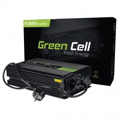 6. GREEN CELL PRZETWORNICA INV07 12V-230V 300W/600W CZYSTA SINUSOIDA