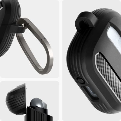12. Etui Spigen Rugged Armor Samsung Galaxy Buds 3 / 3 Pro - czarne